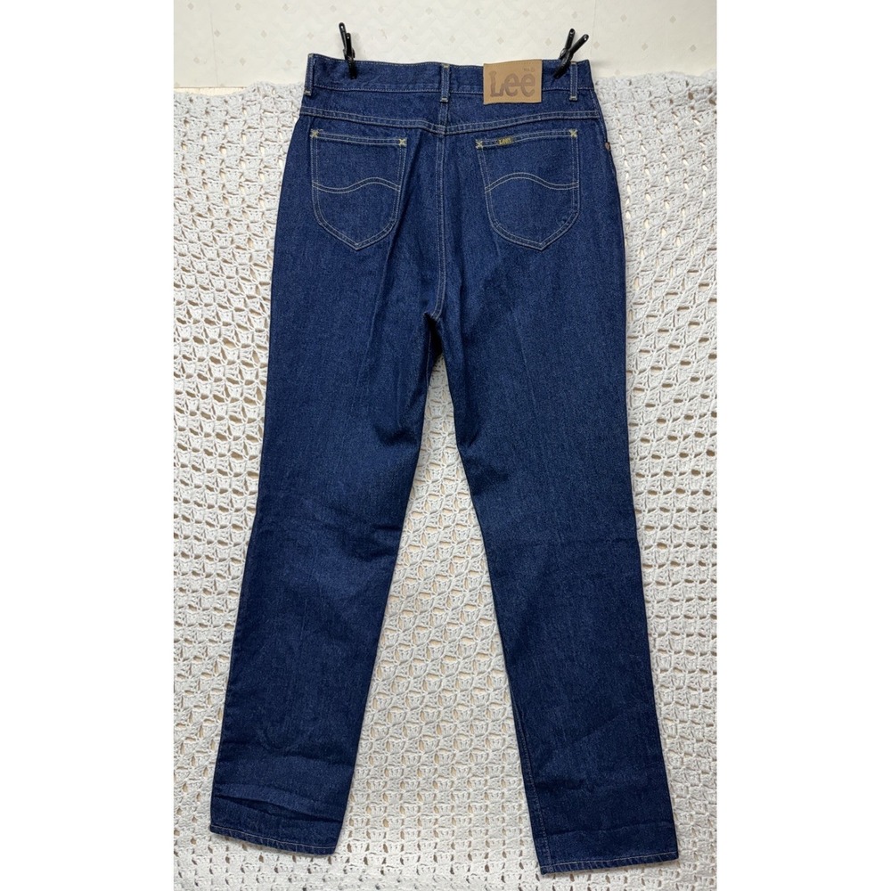 Vtg 80s Lee Jeans Women‎ Sz 16 Blue Denim Ms Straight Leg Rider Usa Made W30 L34